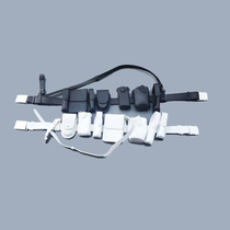 Black and white cowhide eight-piece multi-function belt Duty belt Outer belt Security patrol belt