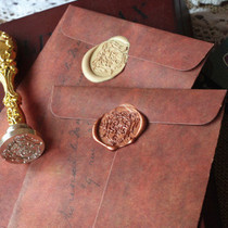Kraft paper envelope retro old color envelope bag postcard storage collection envelope hot paint envelope paper bag