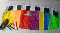 Double-line soft sports stunt kite free installation without bracket rainbow color parachute shape firm and durable