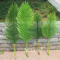 Factory direct simulation plastic leaves Engineering home decoration fake branches leaves simulation coconut leaves sunflower leaves special offer