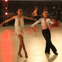 Professional short dance competition costume tassel with diamond Latin dance skirt custom