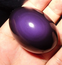 Water jade ice crystal original stone to play with natural obsidian egg hand piece rainbow eye purple green eye ornaments