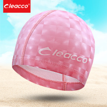 Liku three-dimensional swimming cap double-layer PU waterproof long hair ear protection men and women large adult non-strangling head high elastic swimming cap