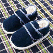 New handmade childrens cotton cloth shoes Velcro 100 percent cotton winter thick warm cotton boots