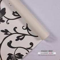 Swedish imported paper wallpaper spot tail clearance special black and white modern design style background wall