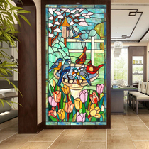 European Divani classical art church Stained glass doors and windows Ceiling entrance partition Mural background wall custom-made