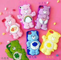 Cute cartoon Suitable for Apple 6 6s plus mobile phone case Rainbow bear soft iPhone7 plus protective case