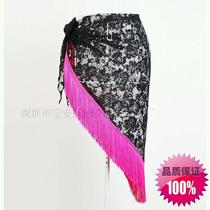New high-end belly dance triangle dance table performance practice lace waist scarf Latin dance tassel hip towel