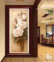 New precision printing DMC cotton embroidery cross-stitch living room bedroom porch walkway eternal love Rose