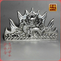 Ancient Play Collection Wen Houses Four Treasures Pens With Pen Shelves Single Dragon Drama Pearl Bronze Pen Rack Exquisite Practical Business Gifts