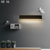 Bedside wall lamp Nordic bedroom post modern simple led creative living room wall lamp bathroom bathroom mirror headlight