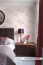 wq wallpaper USA imported pure paper wallpaper Impressionist American retro hazy headboard background wall