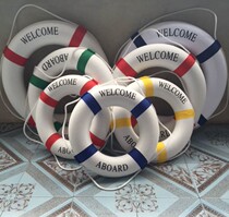 Large medium and small complete blue and white lifebuoy Mediterranean foam lifebuoy exterior pendant decoration swimming ring