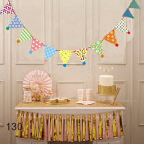 New Korean color birthday bunting Birthday pull peanut day hanging flag
