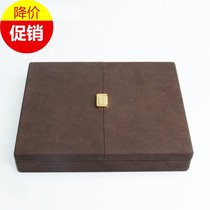 Ultrafiber leather double open jewelry collection box ring necklace bracelet pendant display tray necklace ring display