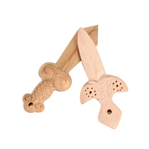 Juyuan Pavilion Natural Feicheng peach pendant baby necklace small sword knife wood carving feng shui crafts hanging decoration