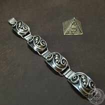 Western Antique Jewelry 1940s Denmark Georg Jensen George Jesei 925 Pure Silver Retro bracelet Silver Label