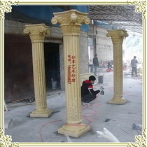 Sandstone sculpture sandstone relief fountain pool hotel clubhouse decoration sandstone column decoration Roman column
