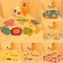 Large cartoon childrens bathroom non-slip mat Baby household bath toilet PVC shower oversized waterproof floor mat
