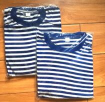 Nostalgic old style sea soul shirt navy shirt couple shirt Long sleeve sea soul shirt blue and white striped navy shirt men and women