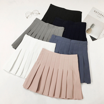 Pleated skirt small fresh elastic waist spring soft girl student college style 2022 new autumn skirt girls short skirt