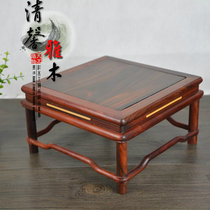 Red acid branch old mahogany mortise and tenon Ming square table base strange stone vase bonsai ornaments