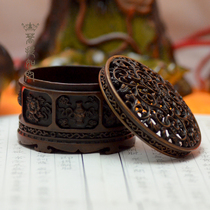 Incense burner pure copper antique chrysanthemum hollow creative sandalwood ornaments fine copper Buddha Hall incense burner copper incense burner