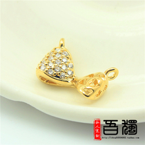 DIY Ornament Materials Handmade Material Accessories Micro Inlaid Full Drill Butterfly Knot Pendant