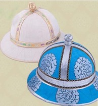 Popular hat Ethnic characteristics Dome Mongolian mens hat Handicraft performance headdress Adult hat Blue yellow beige