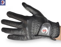 Dominant Mens Golf Gloves Black Sheep Leather Strap Non-slip Grain Left Hand Palm Anti Slip