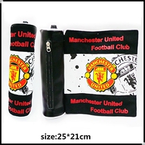 Sports football surrounding Manchester United Bulls LOGO scroll pen holder student scroll stationery box pencil case