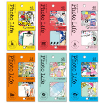 Japan-style Handbill stationery PHOTO LIFE Photos Decorative Rims Sticker Packs World Travel Bagged Grain Stickers