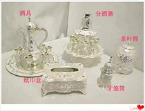 Russian high-grade wedding white wine dispenser wine utensils paper towel box tea tube toothpick tube tin gift