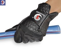 Dominant Demette mens golf gloves Indonesian goat leather palm thickened craft black sheepskin