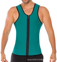 New Zip-Up Mens Sports Vest Neoprene Corset Extreme Wicking Abdominal Sculpting Top