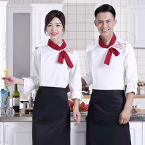  Nicholas Tse same style chef clothes autumn and winter clothes long-sleeved hotel Western restaurant hot pot restaurant hotel chef overalls kitchen clothes