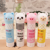 Deli 6366 solid glue Cute animal avatar cartoon glue stick Student solid glue handmade glue stick glue