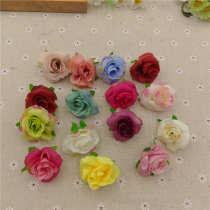 4cm cm Rose Flower Ring Material Festive Sugar Box Accessories Christmas DIY Emulation Flower Wedding Bride Head Flower Wedding