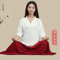 Cheongsam tea dress Han style elements Chinese Tang dress womens top Chinese style womens clothing improved Hanfu womens autumn original