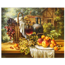 New printed DMC cross stitch living room bedroom dining room simple modern European oil painting Still Life fruit