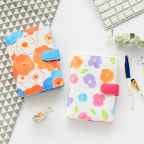 Cherry blossom Little Qingxin New Handbooks Ben A6 notepad Sub-date Ben cartoon leather face Handbooks This note buckle Ben