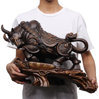 十二生肖招财旺财神牛摆件 店铺公司开业礼品运势如虹开光_7折现价