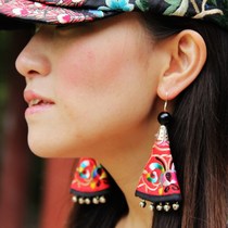 Female Ornaments National Wind Ornaments Exclusive Hot Pins Handmade Original Embroidered Bell Earrings Earrings Earrings Earrings Pendant