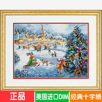 Book U. S. Imported DIM cross stitch 70-08919 thread embroidered Christmas decoration living room dining room