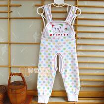 Two baby back with pants spring and summer baby boy back with pants autumn pants high waist and belly protection trousers open crotch pure cotton