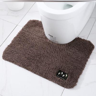 Bathroom doorway Absorbent Ground Mat Cartoon Cute foot cushion suede thickened with velvety and buy one into the door