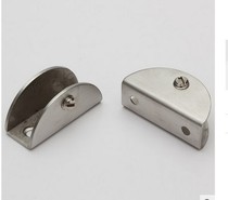 Semi-circle stainless steel fixing clip glass clip partition clip glass holder sandwich plate clip without punching one price