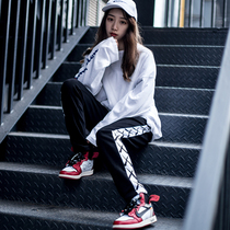 XXCHEAT 2018 spring original string standard casual pants black men and women with the same paragraph Wei pants drawstring pants