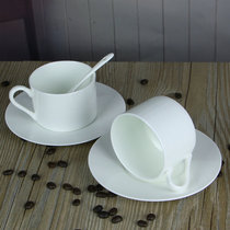 Food utensils Food substitute bone china pure white large coffee cup Afternoon tea cup Simple European-style ceramic 250ml coffee cup and saucer