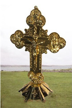 Jesus Cross Jerusalem 12 Apostles Catholic sacred objects gilded wall standing dual-purpose exquisite